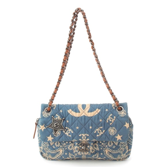 CHANEL Handbags - 10.700 onsite ! Chanel Paris Dallas Blue Medium flap Bag